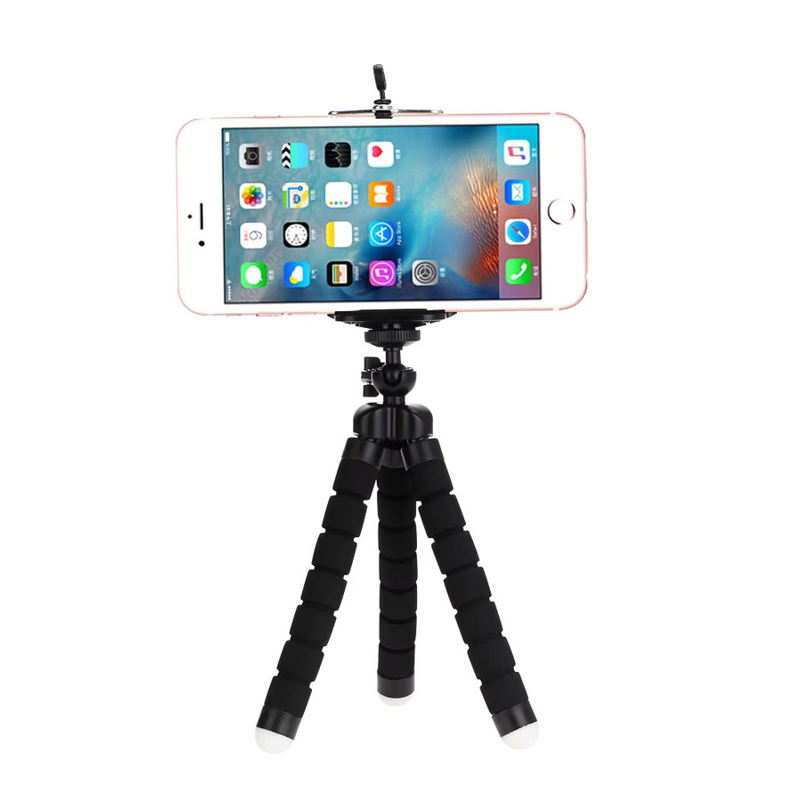 AKwing Flexibles Oktopus-Stativ Mini-Tischstativ in Schwarz für GoPro und DJI Action Kameras - Bild 3