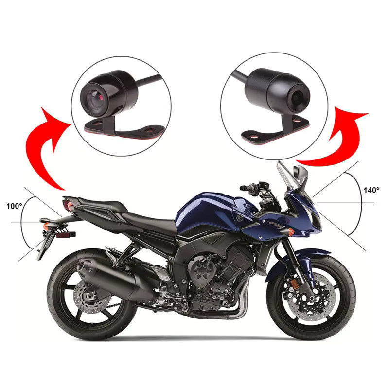 Schwarze 5.0MP Action Camera mit 3-Zoll-LCD und Dual-Action-Objektiv, IP65 wasserdichte Motorrad DVR Videorekorder - Bild 4