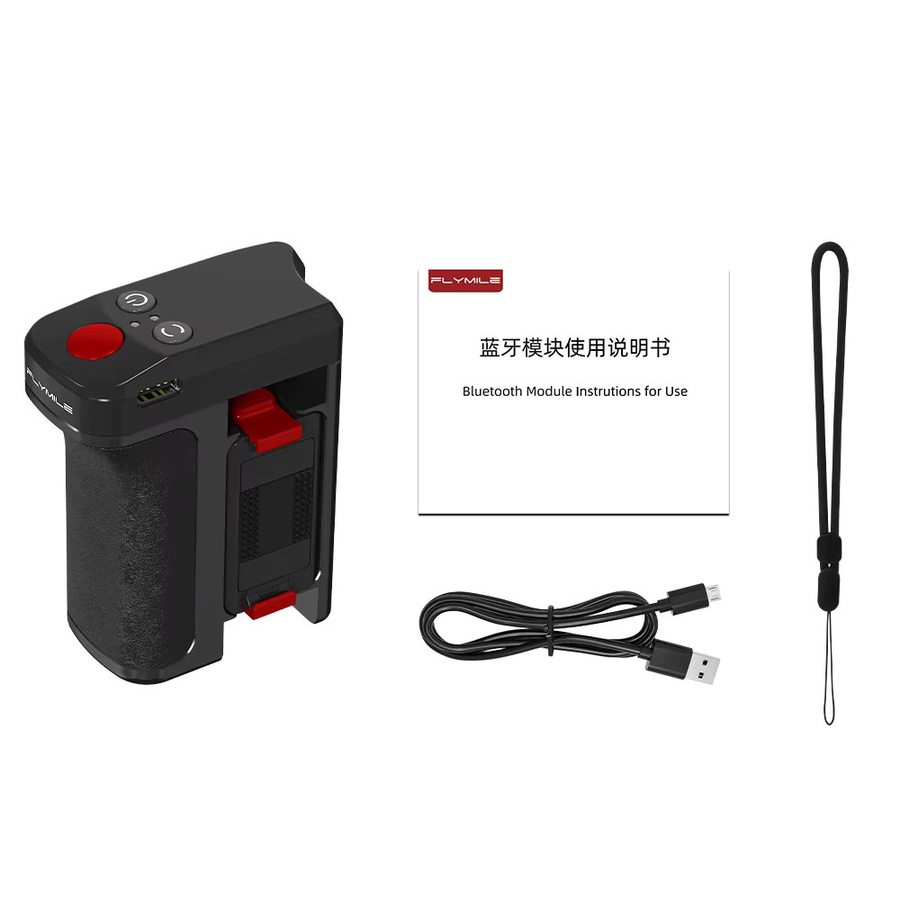 Flymile Bluetooth Street Grip Halterung mit Fernbedienung für DJI Action 6, 5 Pro und 4 in Schwarz - Bild 6