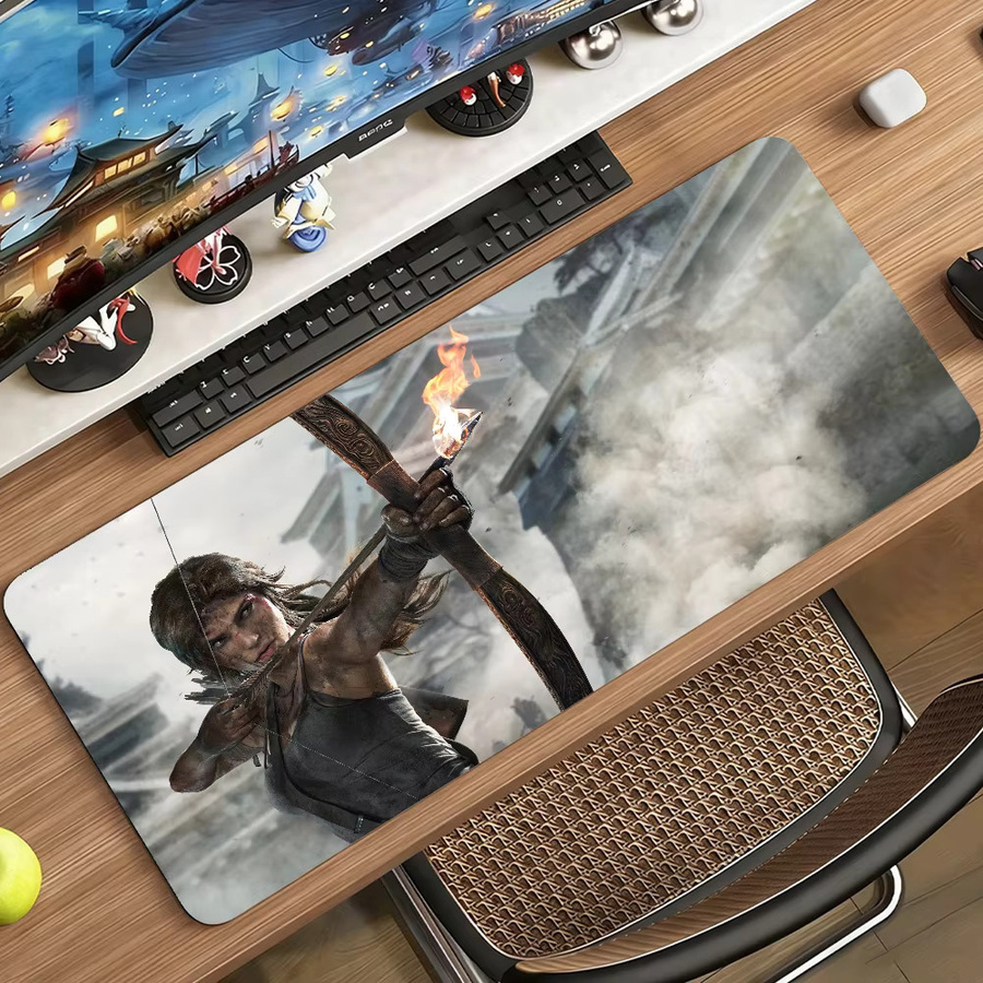 Game T-Tomb R-Raider Mauspad in Multicolour, rutschfeste Gamer-Schreibtischunterlage für Laptop und Büro - Bild 5