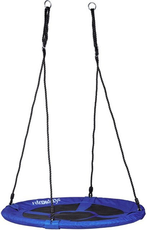 Relaxdays Nestschaukel Egg in Dunkelblau aus Metall und Nylon mit Durchmesser: 90 cm
