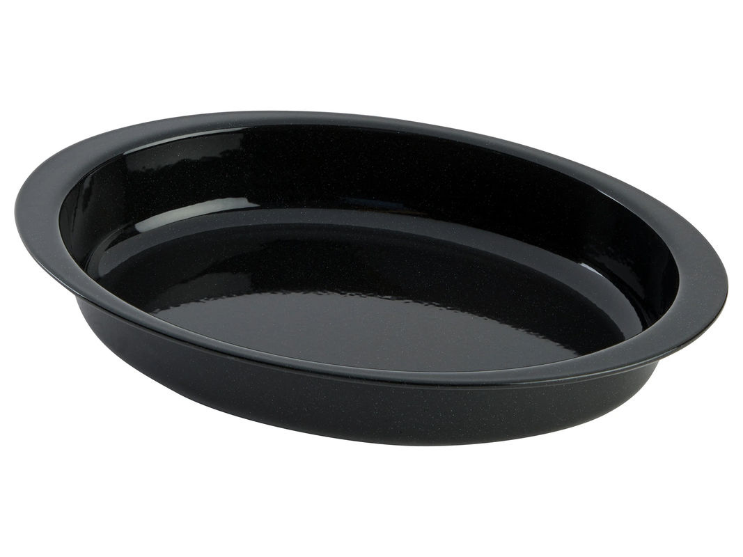 ERNESTO Brat- und Auflaufform aus Emaille, Oval, Schwarz - Bild 2