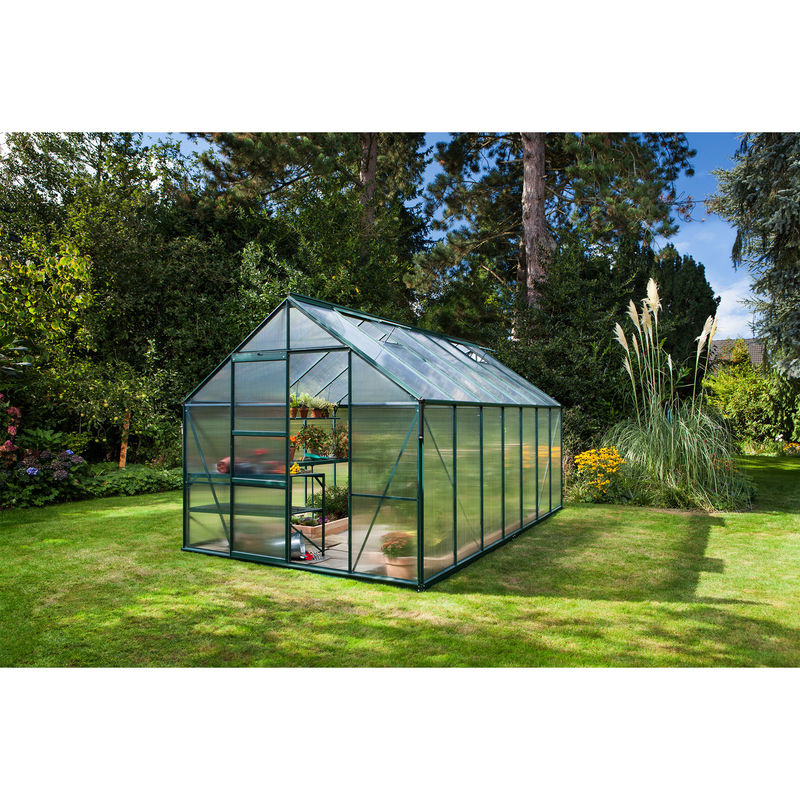 Vitavia Gewächshaus Merkur, 11,5 m², smaragdgrün, 4 mm HKP - Bild 4
