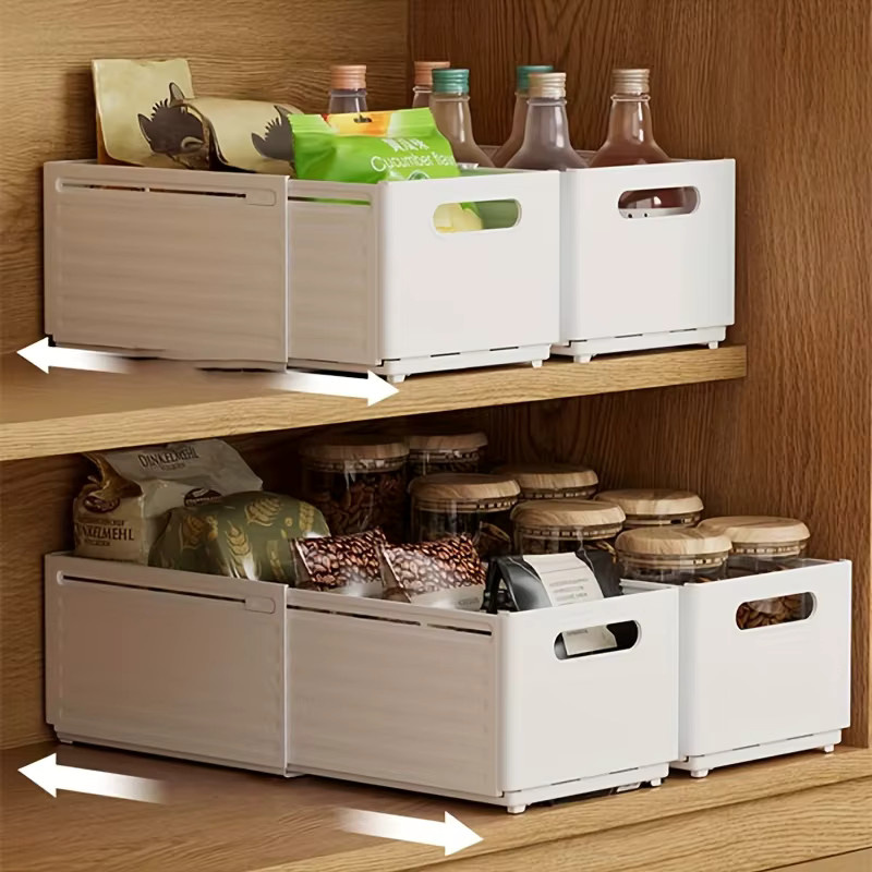 Untior 3-teiliges faltbares Aufbewahrungsbox-Set aus PP-Kunststoff in Weiß für Schlafzimmer, Büro und Badezimmer - Bild 3