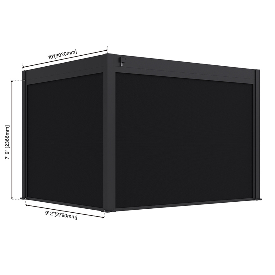 Paragon Outdoor Seitenteil für Pergola Grand Tuscan 10 in Grau, B: 279 cm, H: 237 cm - Bild 4