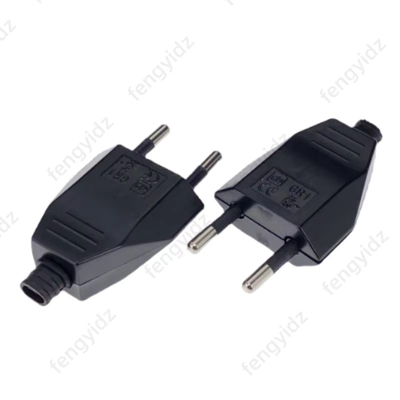 Fengyidz 8er Set EU Europäische 2 Pin Steckdose Adapter mit Schraubendreher, AC Elektrische Steckdose für 110 V bis 250 V, Farben: Weiß und Schwarz - Bild 2