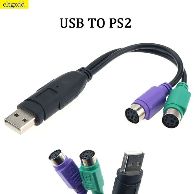 Cltgxdd USB-A auf 6-Pin PS2-Buchse Adapterkabel Konverter für Tastatur und Maus - Bild 1