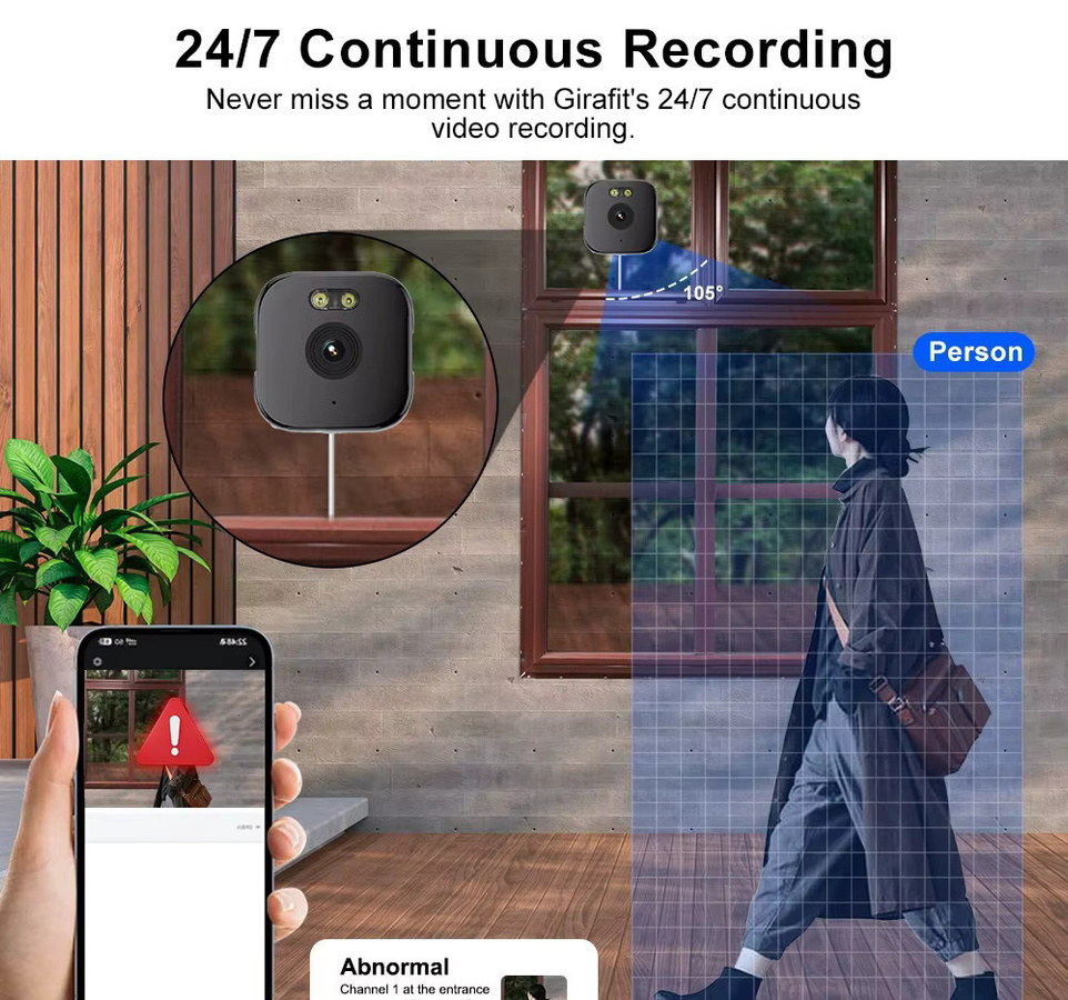 Uzoom 3MP 2-in-1 Fensterkamera mit 2,4/5GHz Dual-Band Wi-Fi und vollfarbiger Nachtsicht - Bild 5