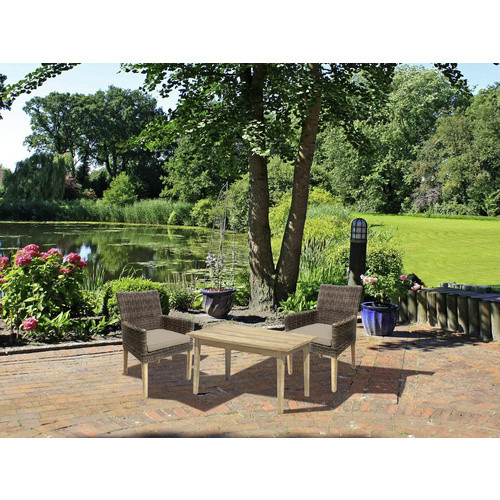 Garden Pleasure Gartenmöbelset 3-teilig aus Akazie in Braun mit rustikaler Optik, B/T/H: 160 x 89 x 200 cm - Bild 3