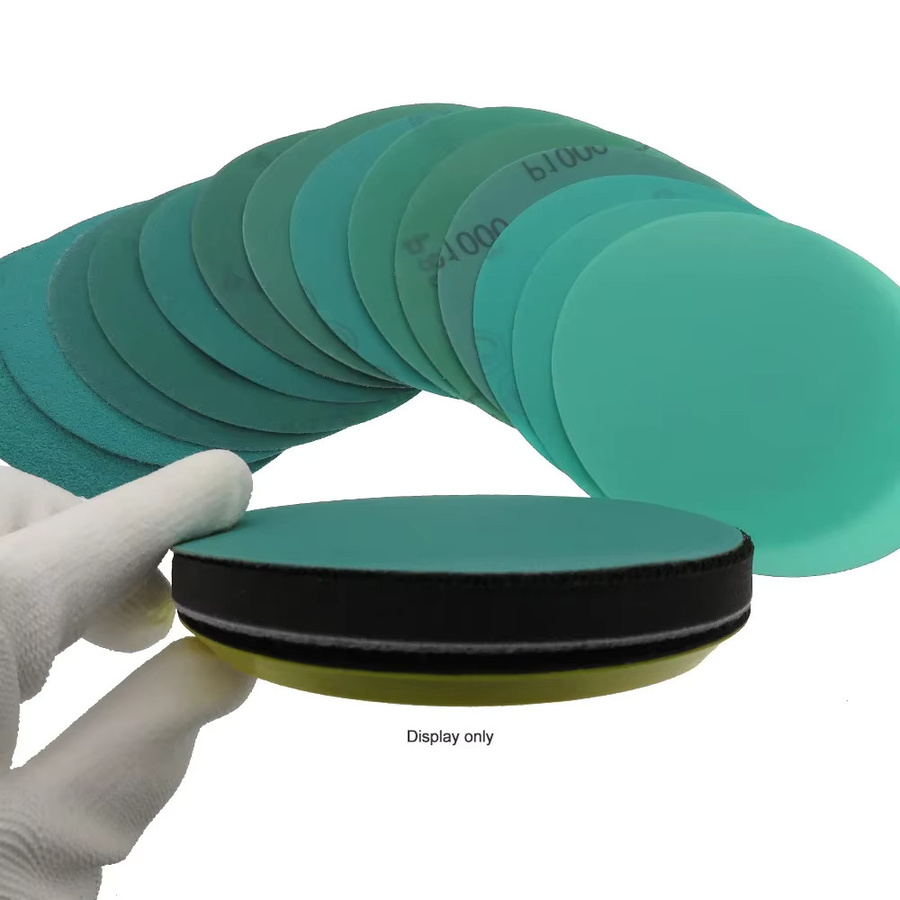 Vibratite Schleifscheibe aus PET-Folie mit Klettverschluss, Aluminiumoxid, Körnung 60–2000, Durchmesser: 150 mm, für Nass- und Trockenschleifen sowie zum Polieren von Autos - Bild 2