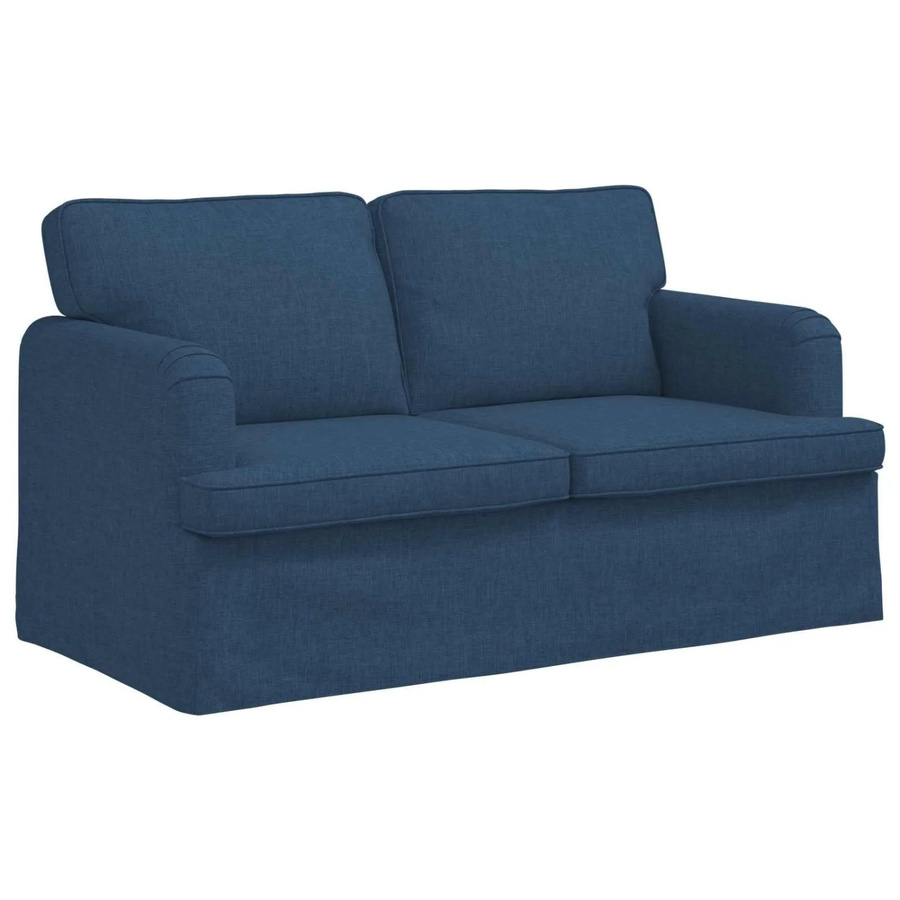 vidaXL Sofa Blau mit Stoffbezug und Metallrahmen B/T/H: 144 x 80 x 85 cm - Bild 2