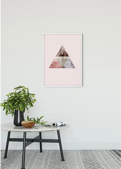 Komar Wandbild Triangles Top Red, Poster aus Qualitätsvlies, Breite: 50 cm, Höhe: 70 cm - Bild 1
