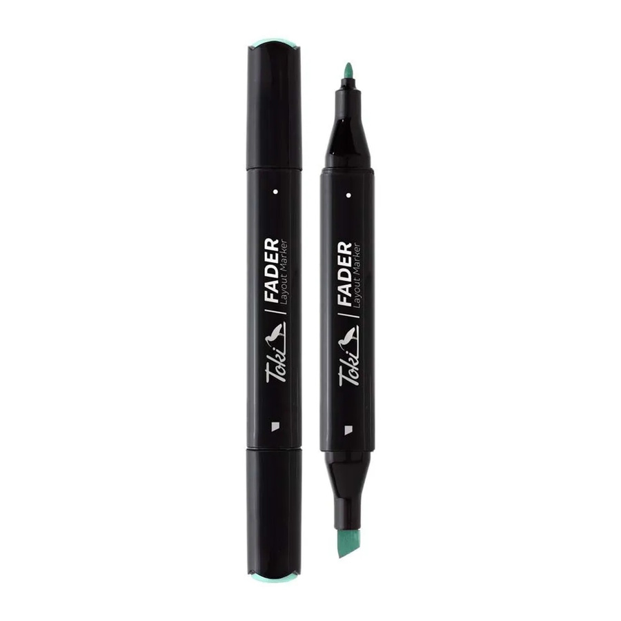 Toki Marker Fader Permanentmarker mit Keilspitze in 66 Farben Dolphin Blue - Bild 2