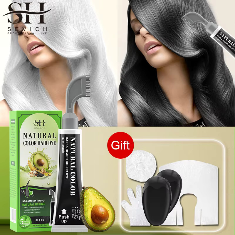 Sevich Avocado Fast Hair Dye Black Shampoo, 80 ml, Unisex - Bild 2