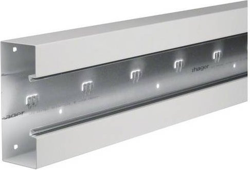 Hager Brüstungskanal Unterteil BRS6517017035 aus Stahl in Grau, Länge: 200 cm, Breite: 17 cm - Bild 1