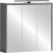 SCHILDMEYER LED-Spiegelschrank Katta in Anthrazit und Schwarz mit integrierter Beleuchtung und Rasierersteckdose, B/H/T: 65 x 62,7 x 16 cm - Bild 1