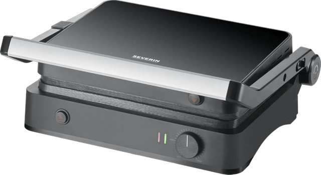 Severin SEVINI Lite KG 2398 Kontaktgrill mit Keramikplatten in Schwarz/Silber - Bild 2