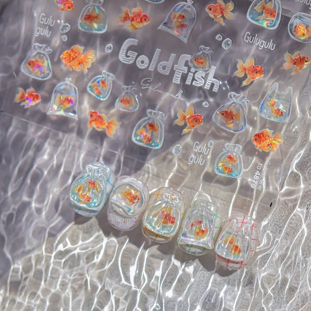 NAILFYOU Nagelaufkleber 3D Seestern Gelee, Glänzend - Bild 1