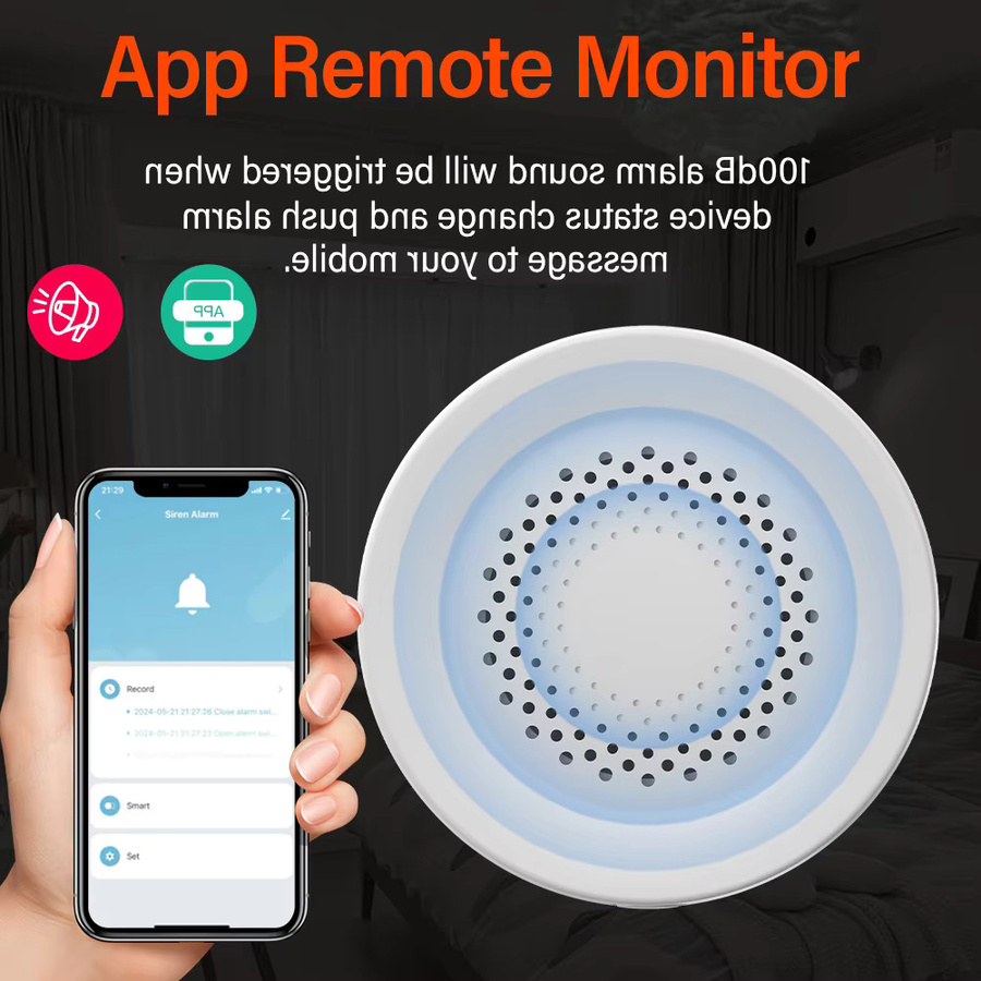 Tuya Zigbee WiFi Smart Sirene mit 100 dB Alarm Lautsprecher für dein Smart Home Security System kompatibel mit SmartLife und Alexa - Bild 3