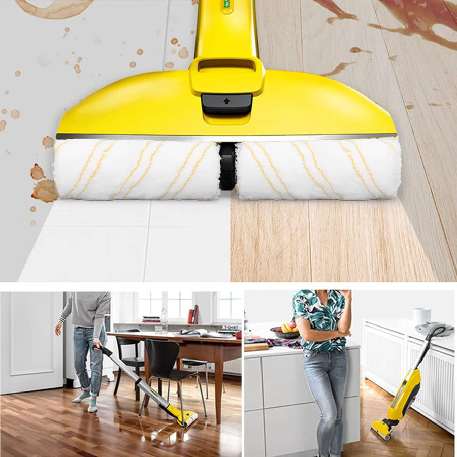 Karcher Ersatzbürstenrolle aus Mikrofaser, waschbar und geräuscharm, passend für FC3, FC3D, FC5, FC5D und FC7 - Bild 2