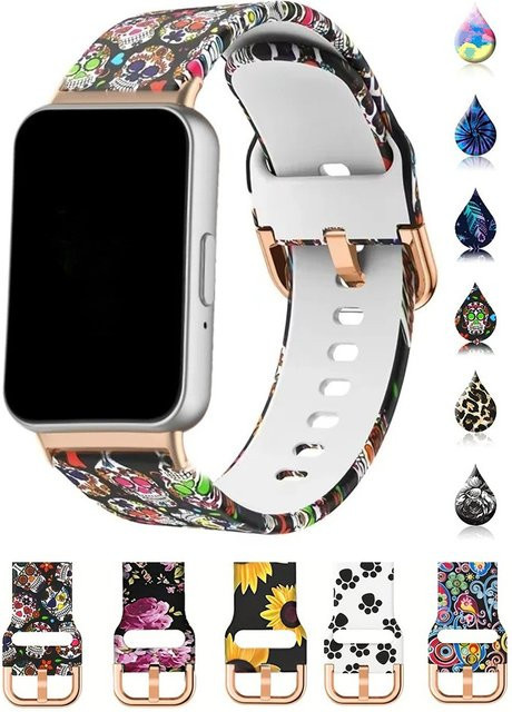 Uhrenarmband Silikon, Samsung Galaxy Fit 3, bunt, Damen - Bild 1