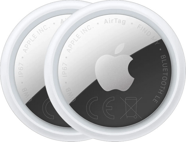 Apple AirTag Doppelpack Bluetooth Tracker in Weiß für iOS - Bild 1