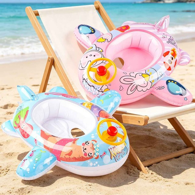 Niedriger aufblasbarer Pool-Schwimmreifen aus PVC als Sommer-Schwimmliege und Schwimmfloß - Bild 1