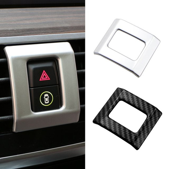 Zierteckfolie für BMW X3 X4 G01 G02 Warnleuchten-Knopf Panel Abdeckung in Silber - Bild 1