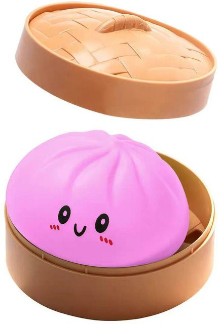 Bai Fen Bai Toys Teigtaschen-Squishies, buntes Brötchen-Spielzeug, hellrosa - Bild 1