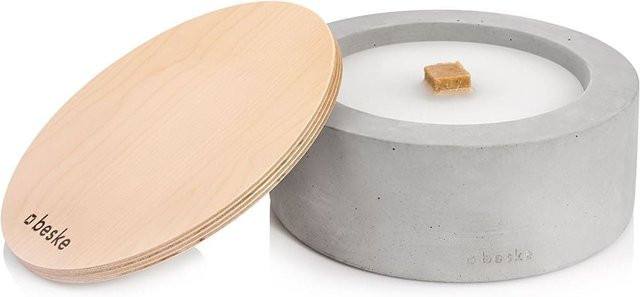 Beske-Manufaktur Betonfeuer TAAL moderner Tischfeuerofen aus Beton, rund, Durchmesser: 25,0 cm, Höhe: 12,5 cm - Bild 1