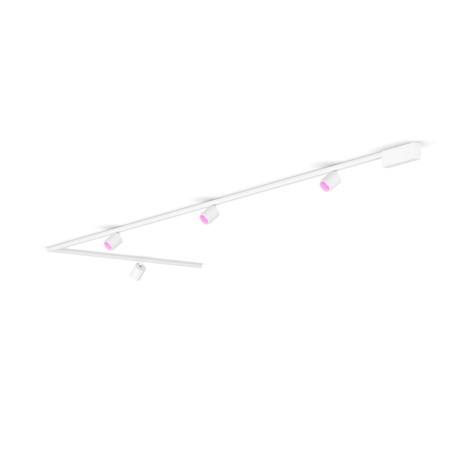 Philips Hue Perifo Basis-Set L-förmige Deckenleuchte mit 4 Spots in Weiß - Bild 1