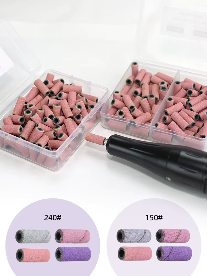 HYTOOS Mini-Schleifband-Set für elektrische Nagelfeilen, 80 Stück, 2 Körnungen - Bild 4