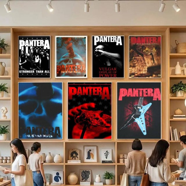 Vintage Poster Pantera Album Wanddekoration aus Papier für dein Zuhause oder Café, B/H: 10 x 15 cm - Bild 1