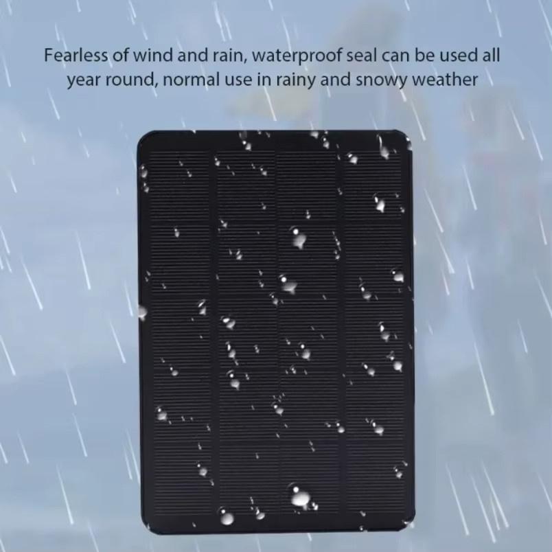 VIKEFON Solarpanel Schwarz, 4 W, IP65 wasserdichtes Silizium-Solarpanel als Netzteil für Video-Türklingeln - Bild 5