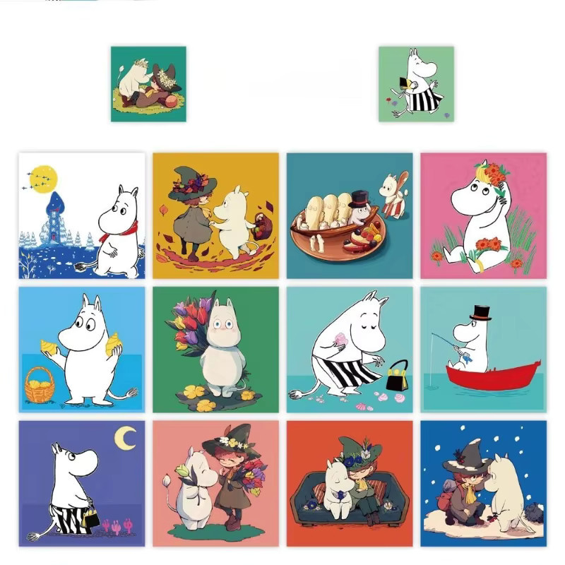 Bandai Moomin Rollenaufkleber, multicolour, 500 Stück - Bild 2