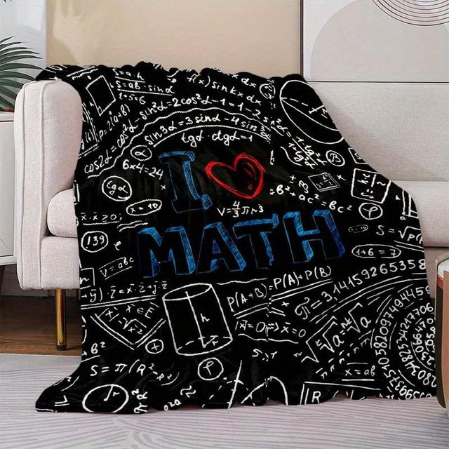 Weiche Fleece-Decke mit mathematischem Digitaldruck aus Samt und Flanell, B/B: 150 x 200 cm, Mehrfarbig - Bild 1
