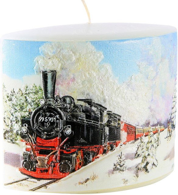 Olewinski & Tochter Kerze Harzer Schmalspurbahn in Mehrfarbig mit Retro-Design - Bild 1
