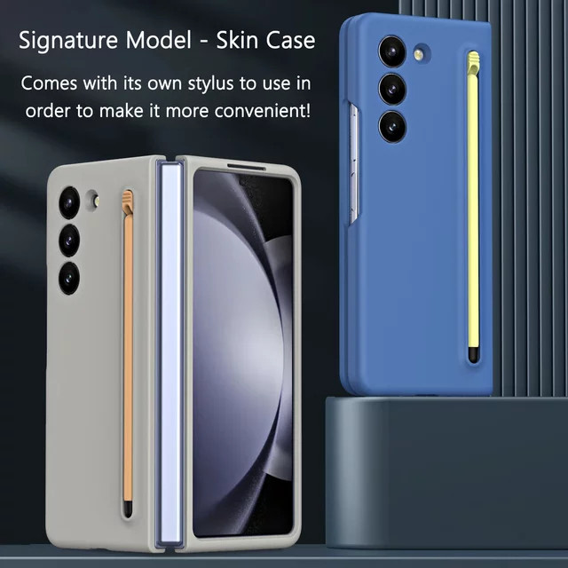 Samsung Skin Feel Handyhülle mit S Pen Stiftschlitz für Galaxy Z Fold 7 6 5 4 in Pink - Bild 1