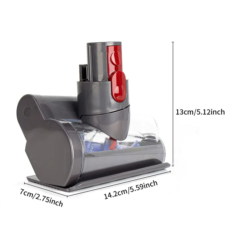 Fowoy Mini-Anti-Tangle-Motorbürste als Ersatz-Elektrobürstenkopf für Dyson V7, V8, V10, V11 und V15 Staubsauger zur Reinigung von Sofa, Bett und Auto - Bild 2