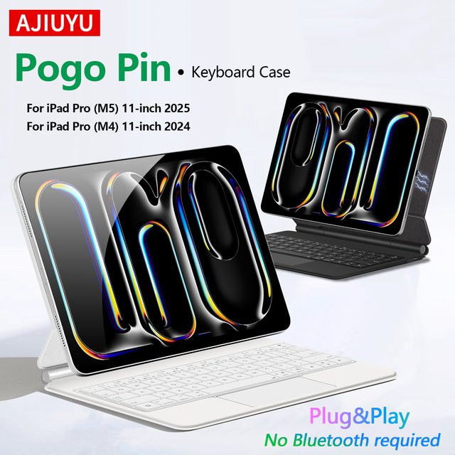 Apple Magic Keyboard für iPad Pro 11 Zoll (2024/2025), Schwarz, mit Hintergrundbeleuchtung und Smart Pogo Pin Direktverbindung - Bild 1