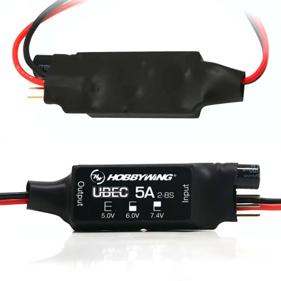 Hobbywing UBEC V2 5A Hochspannung Regler Modul für 2-8S, einstellbar auf 5V, 6V oder 7,4V, Schwarz - Bild 3