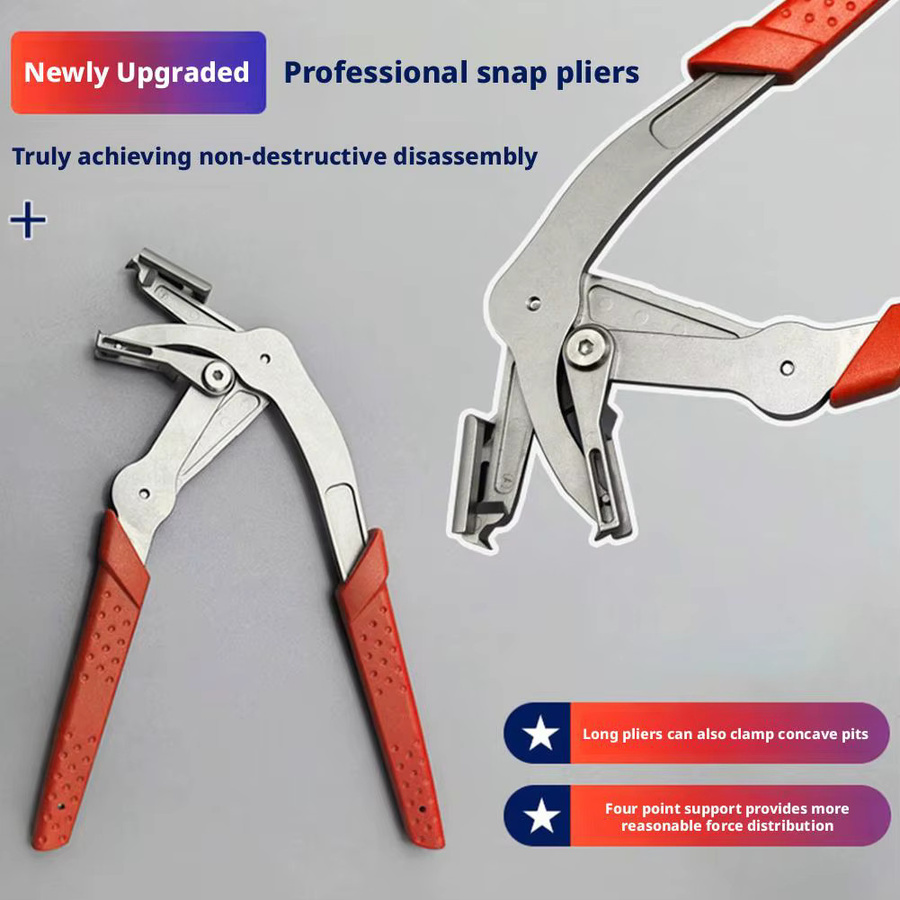 NIUXIANG Kfz-Clip-Entfernungszange aus Kunststoff und Gummi für runde Nagelbefestigungen zur Reparatur von Autoinnenverkleidungen, Türpaneelen und Kofferräumen, B/T/H: 16,5 x 9,5 cm - Bild 2