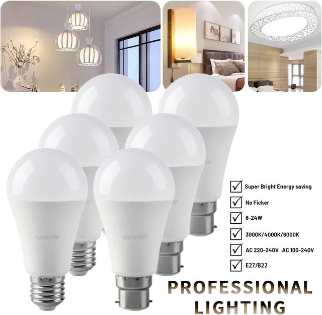 Gatetop LED-Lampe E27 Warmweiß für Wohnzimmer und Haustechnik - Bild 1
