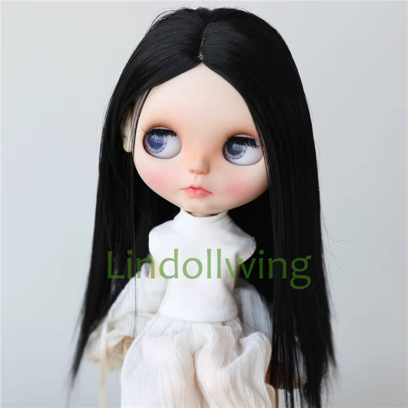 Lindollwing Blyth Perücke, langes glattes schwarzes Haar, 9-10 Zoll, Zubehör - Bild 3