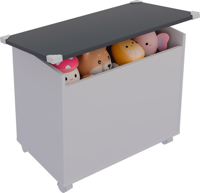 VCM Holztruhe Bosula M mit Rollen aus Holz, H x B x T: 54 x 68,9 x 39 cm - Bild 1