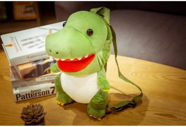Wucifang Bags Dinosaurier Plüsch-Dinosaurier-Rucksack, grün, ab 3 Jahre - Bild 1