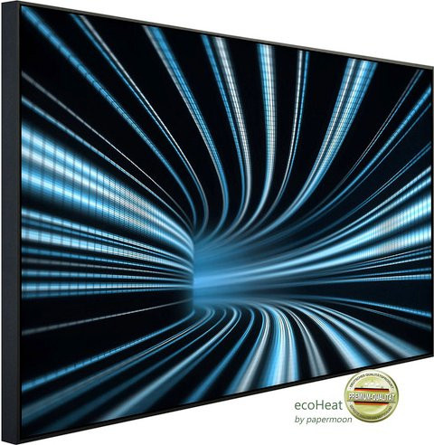 papermoon EcoHeat Infrarotheizung 3D abstrakter Zeittunnel in Bunt mit Matt-Effekt, App-Steuerung und Überhitzungsschutz - Bild 1