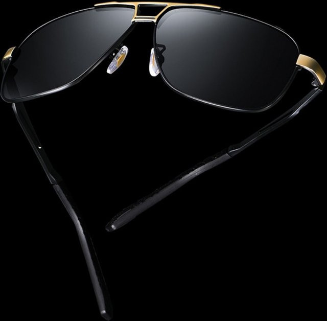 BMAD Sonnenbrille Aviator, Vollrand, Schwarz, Herren, polarisiert, selbsttönend - Bild 1