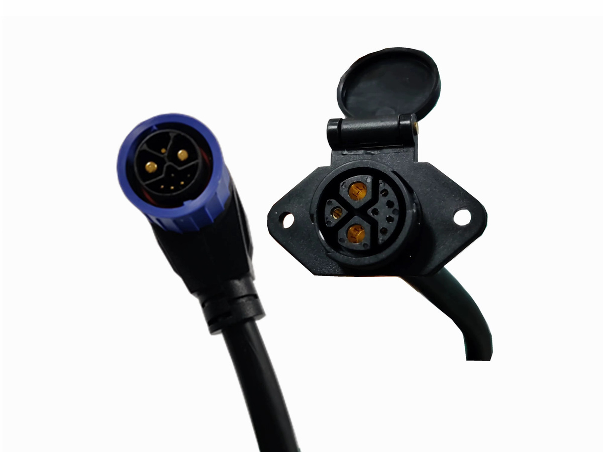 8Pin Locking Lade- und Entladestecker für Chogori und DEGSON Higo, 60A Hochstrom-Port für Elektro-Motorräder, Schwarz - Bild 2