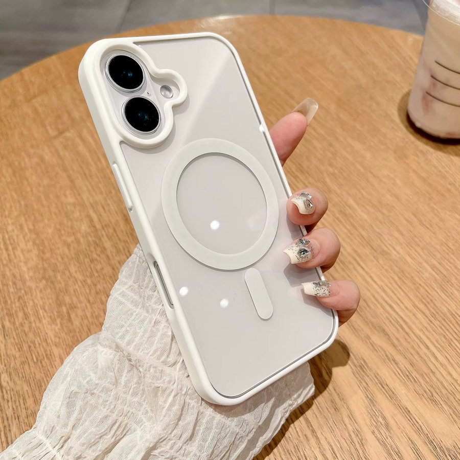 Transparente MagSafe Handyhülle für Apple iPhone kompatibel mit iPhone 17 Air, 16e, 15 Pro Max, 14 Plus, 13 Mini, 12, 11, SE 2022, 2020, 8 in Blau - Bild 1